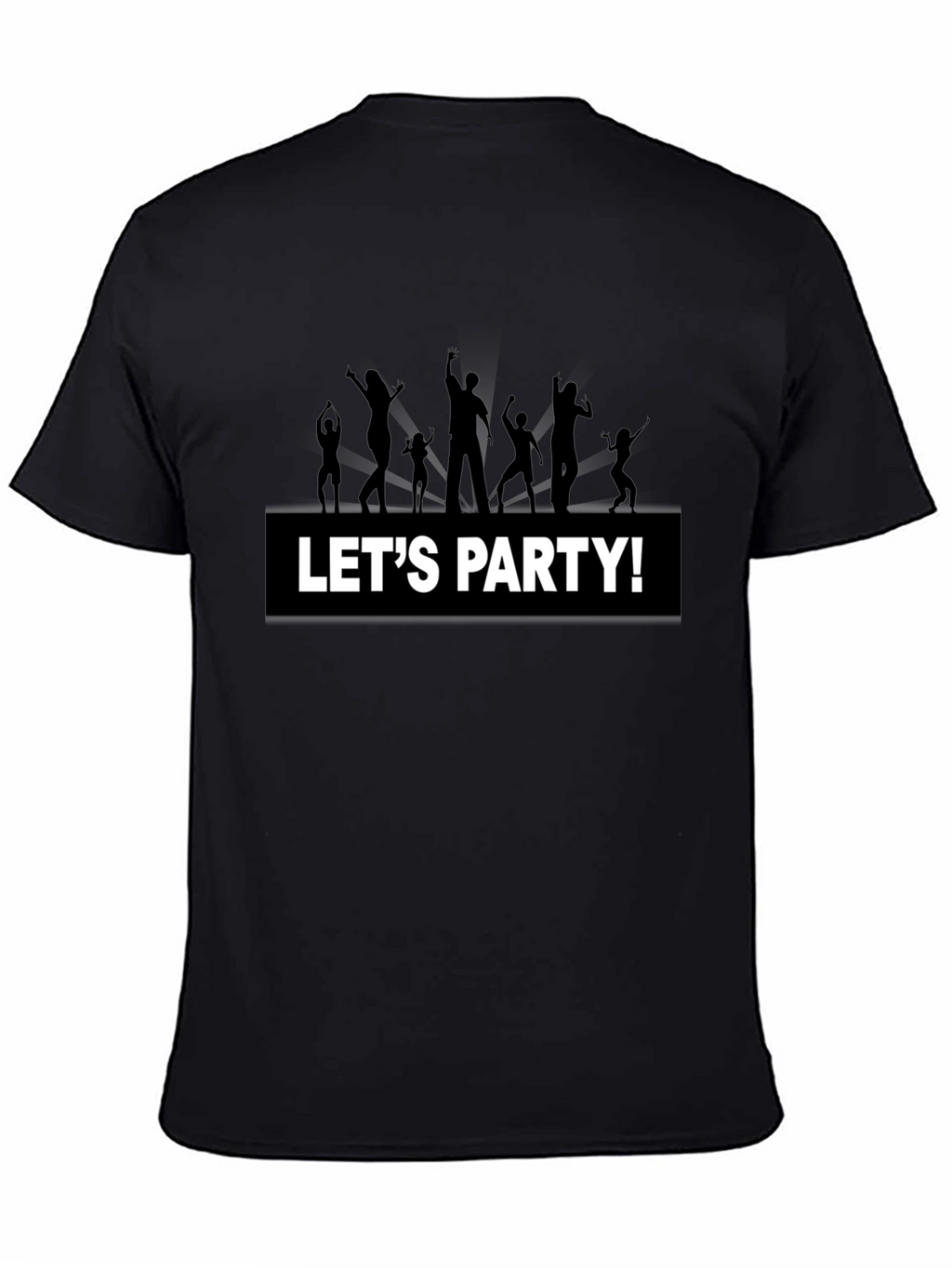 Lets Party Graphic Tee - Black Cotton T-Shirt
