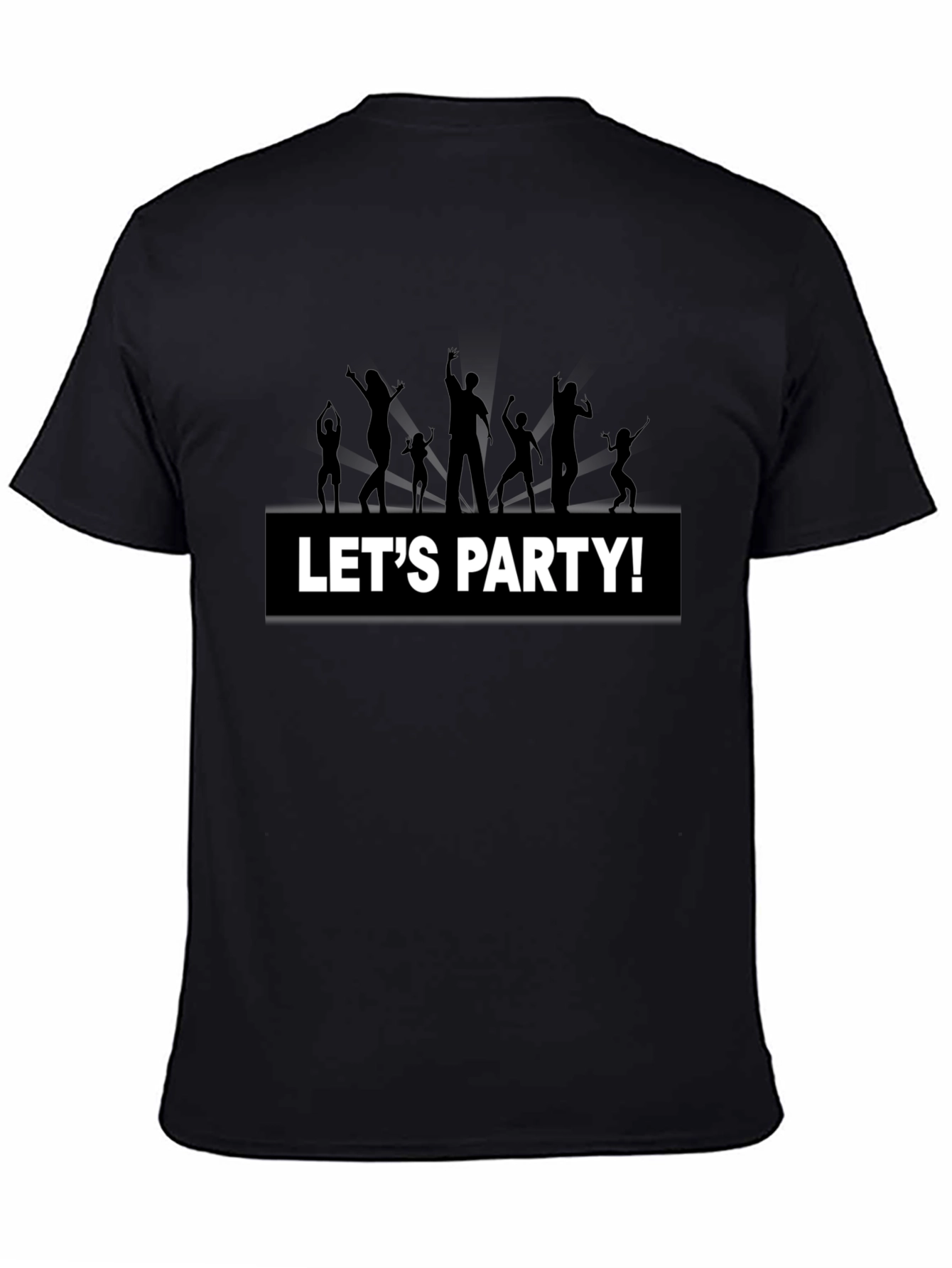Lets Party Graphic Tee - Black Cotton T-Shirt