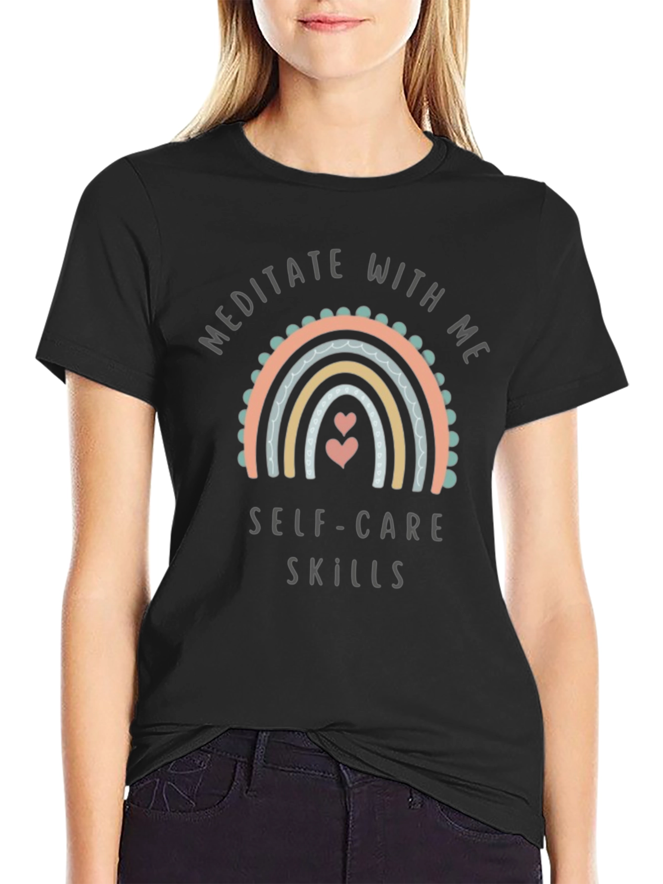 Meditate With Me Self Care Skills Graphic Tee