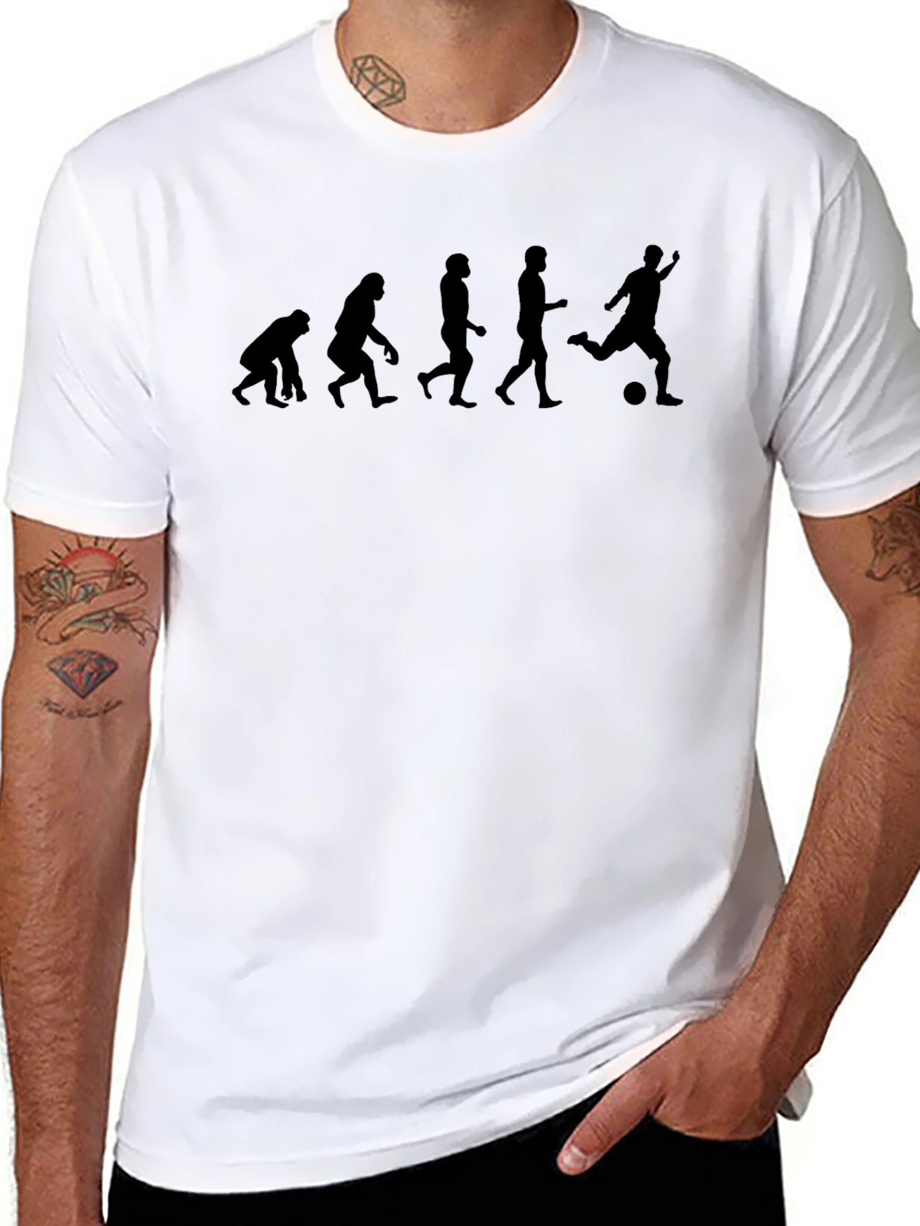 Evolution of Soccer Black Graphic Tee