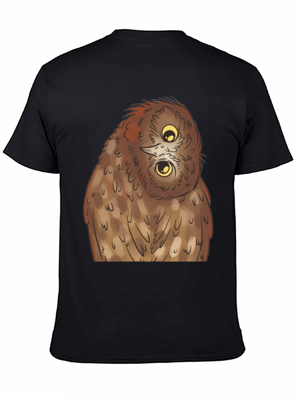 Owl Graphic Tee - Quirky Black T-Shirt