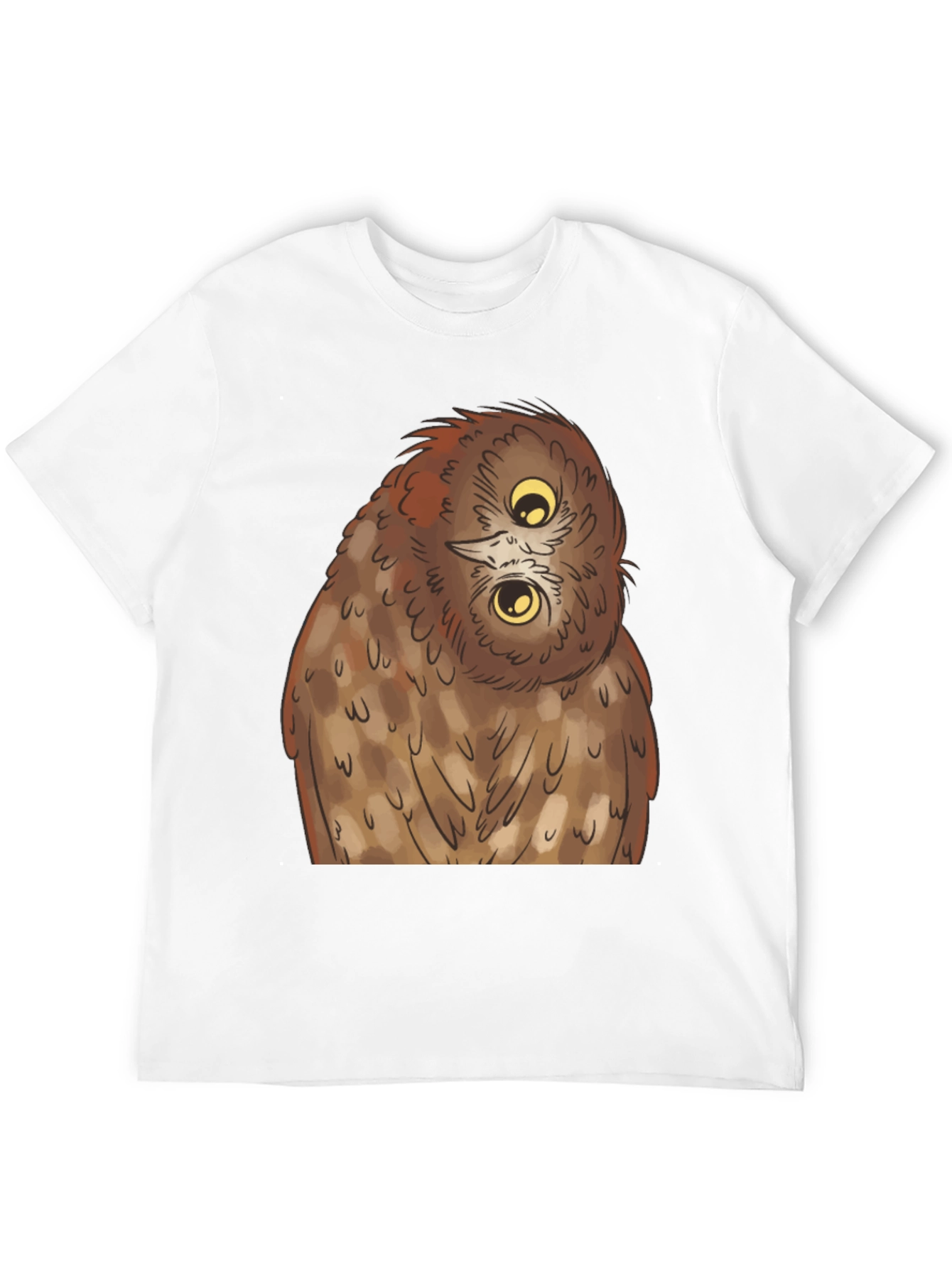 Owl Graphic Tee - Quirky Black T-Shirt