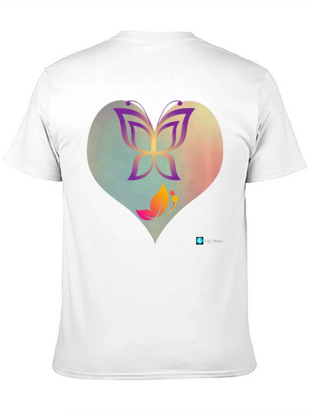 Butterfly Heart Graphic Tee - Trendy Casual Top