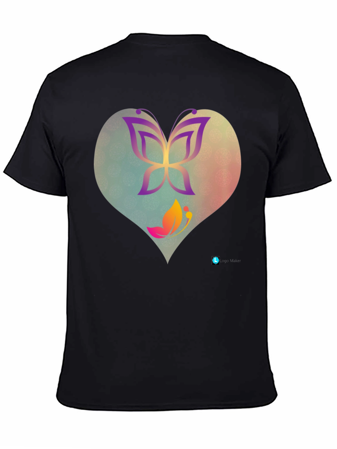 Butterfly Heart Graphic Tee - Trendy Casual Top