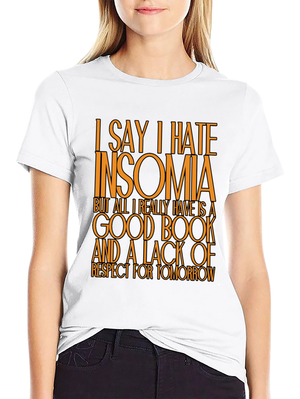 Funny Insomnia T-Shirt: Good Book No Regrets