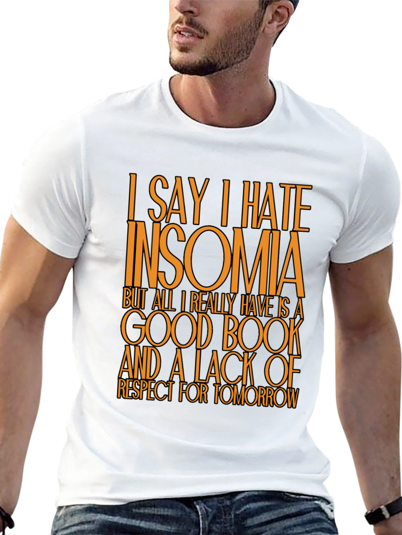 Funny Insomnia T-Shirt: Good Book No Regrets