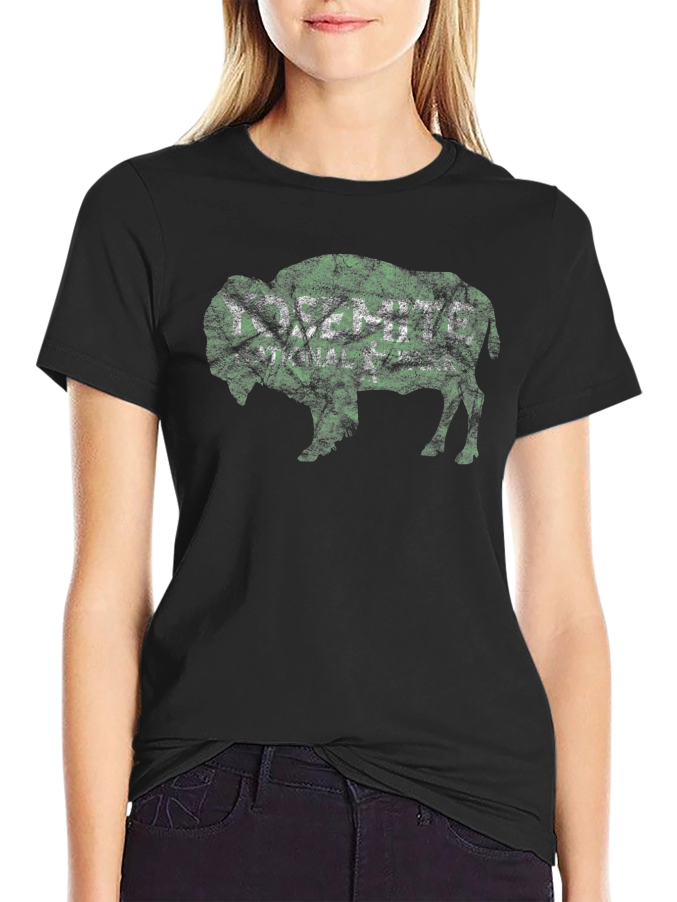 Buffalo Green and White Graphic T-Shirt