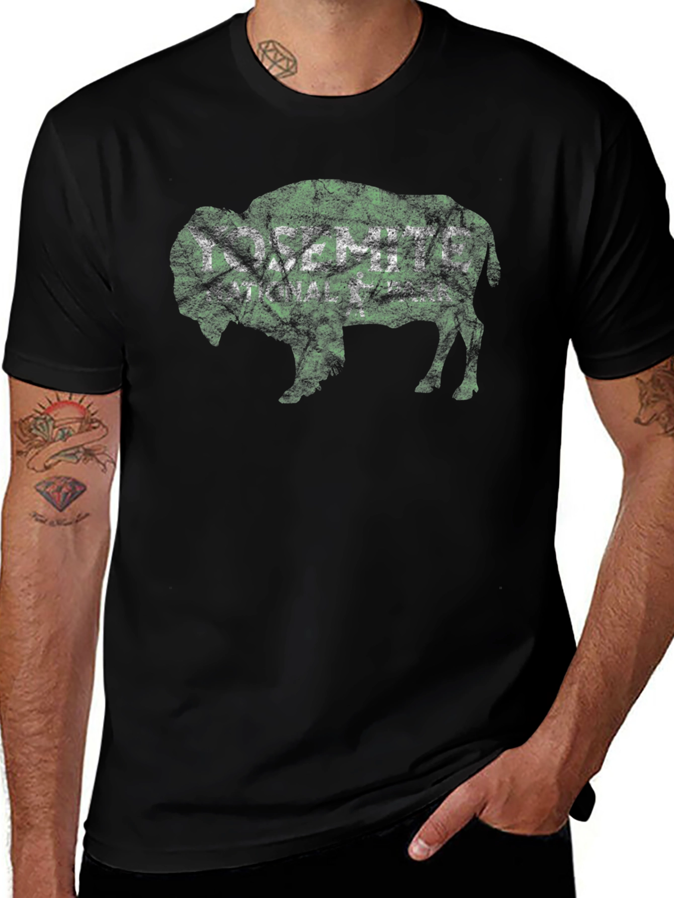 Buffalo Green and White Graphic T-Shirt
