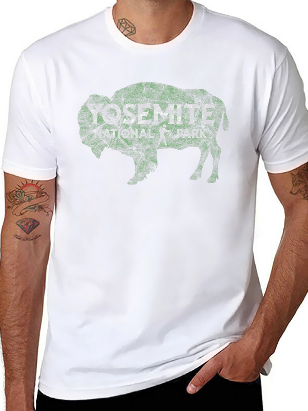 Buffalo Green and White Graphic T-Shirt