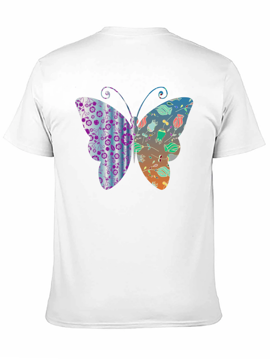 Butterfly Graphic Print Mens T-Shirt