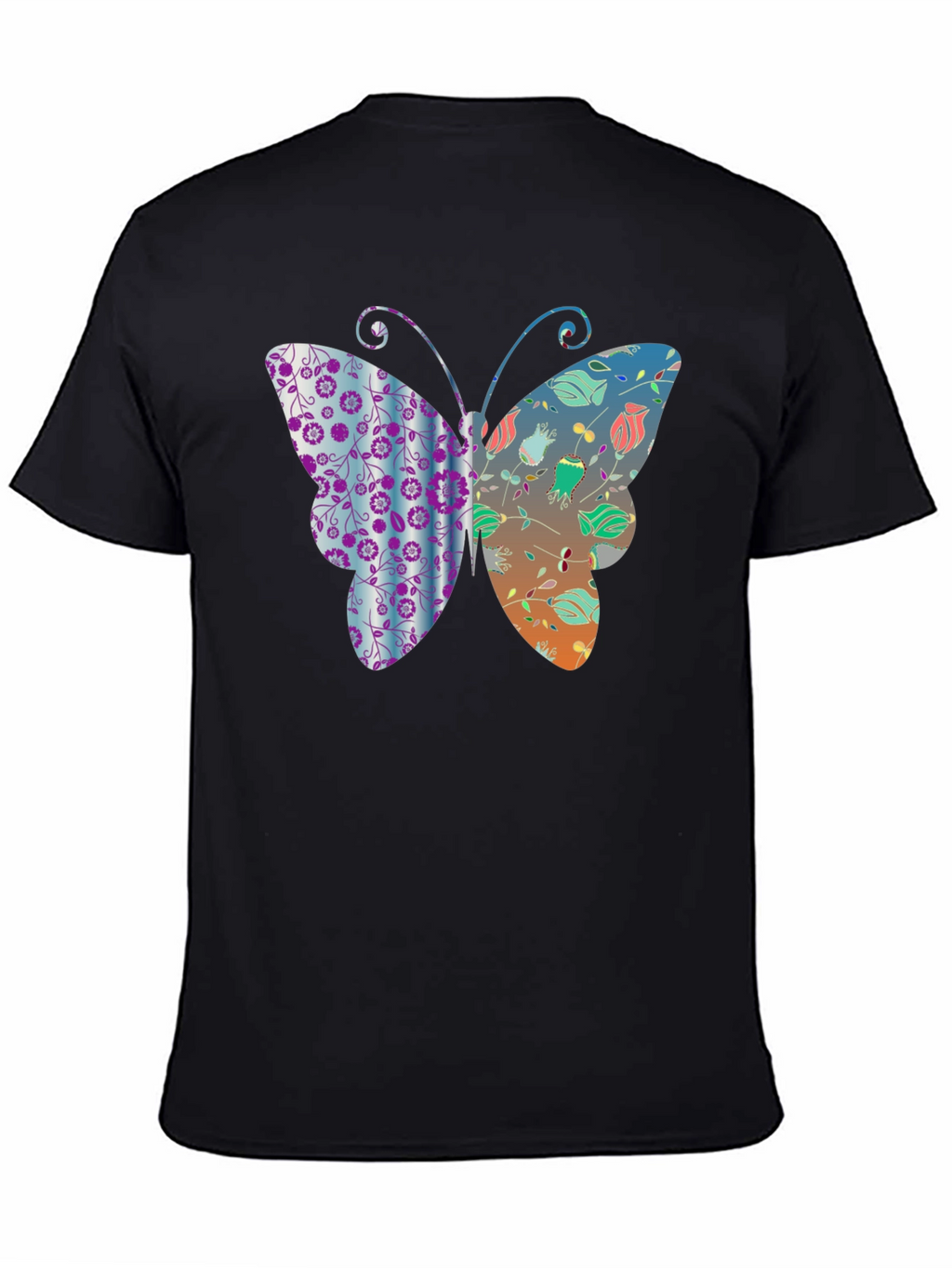 Butterfly Graphic Print Mens T-Shirt