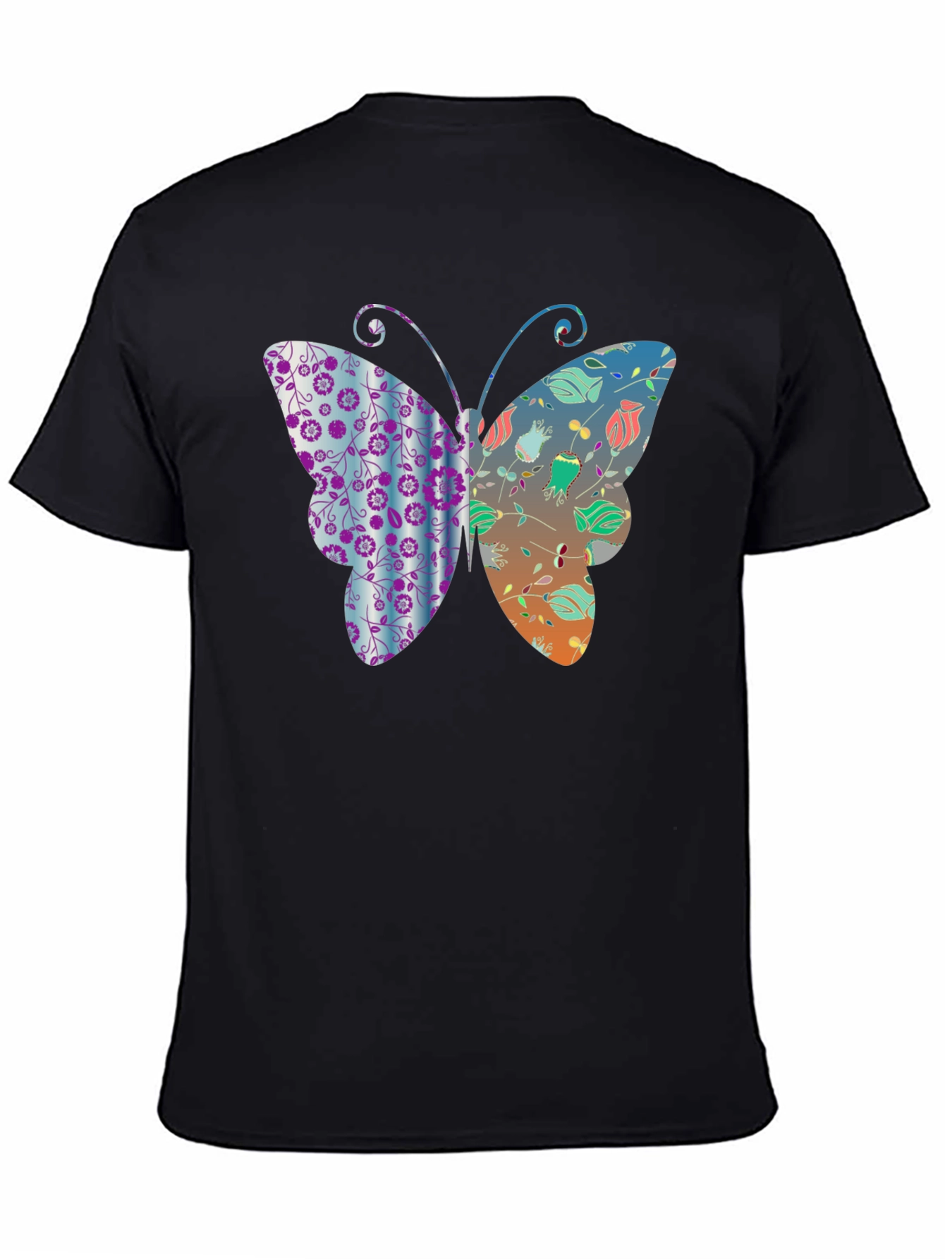 Butterfly Graphic Print Mens T-Shirt