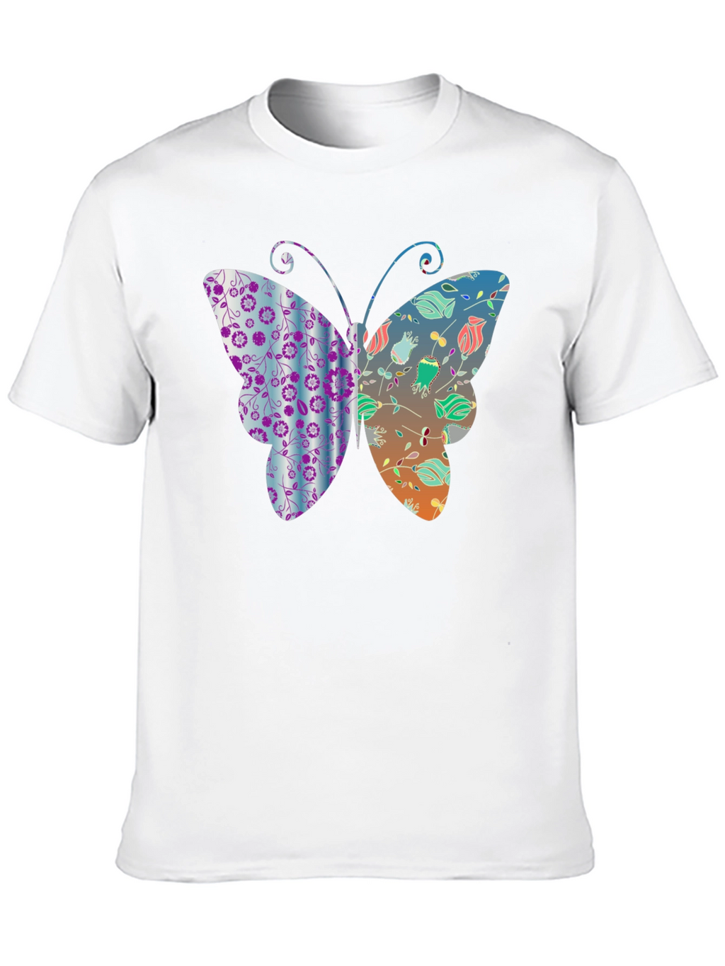 Butterfly Graphic Print Mens T-Shirt