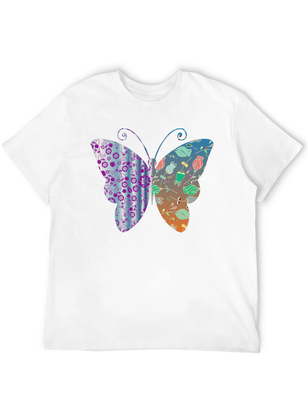 Butterfly Graphic Print Mens T-Shirt