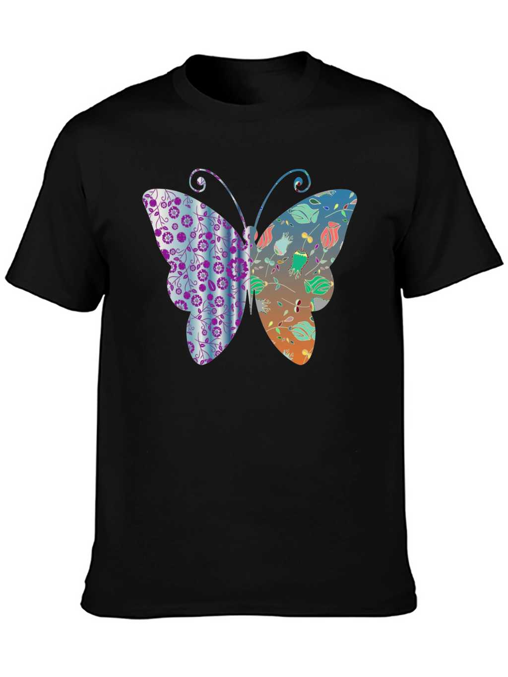 Butterfly Graphic Print Mens T-Shirt