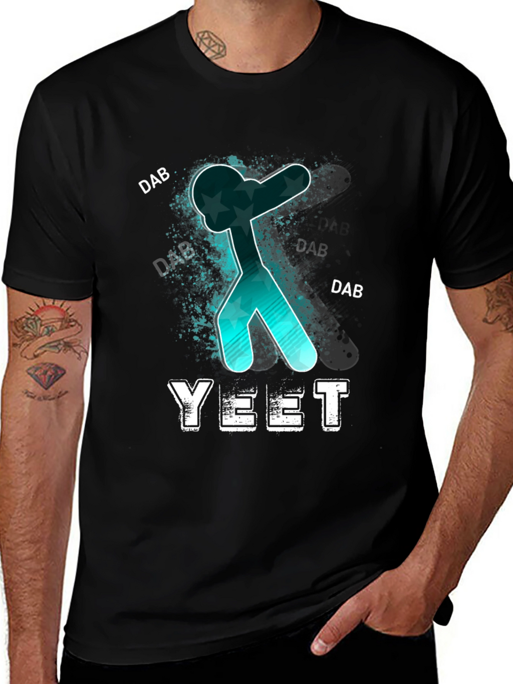Dab Yeet Graphic Tee - Trendy Slogan T-Shirt