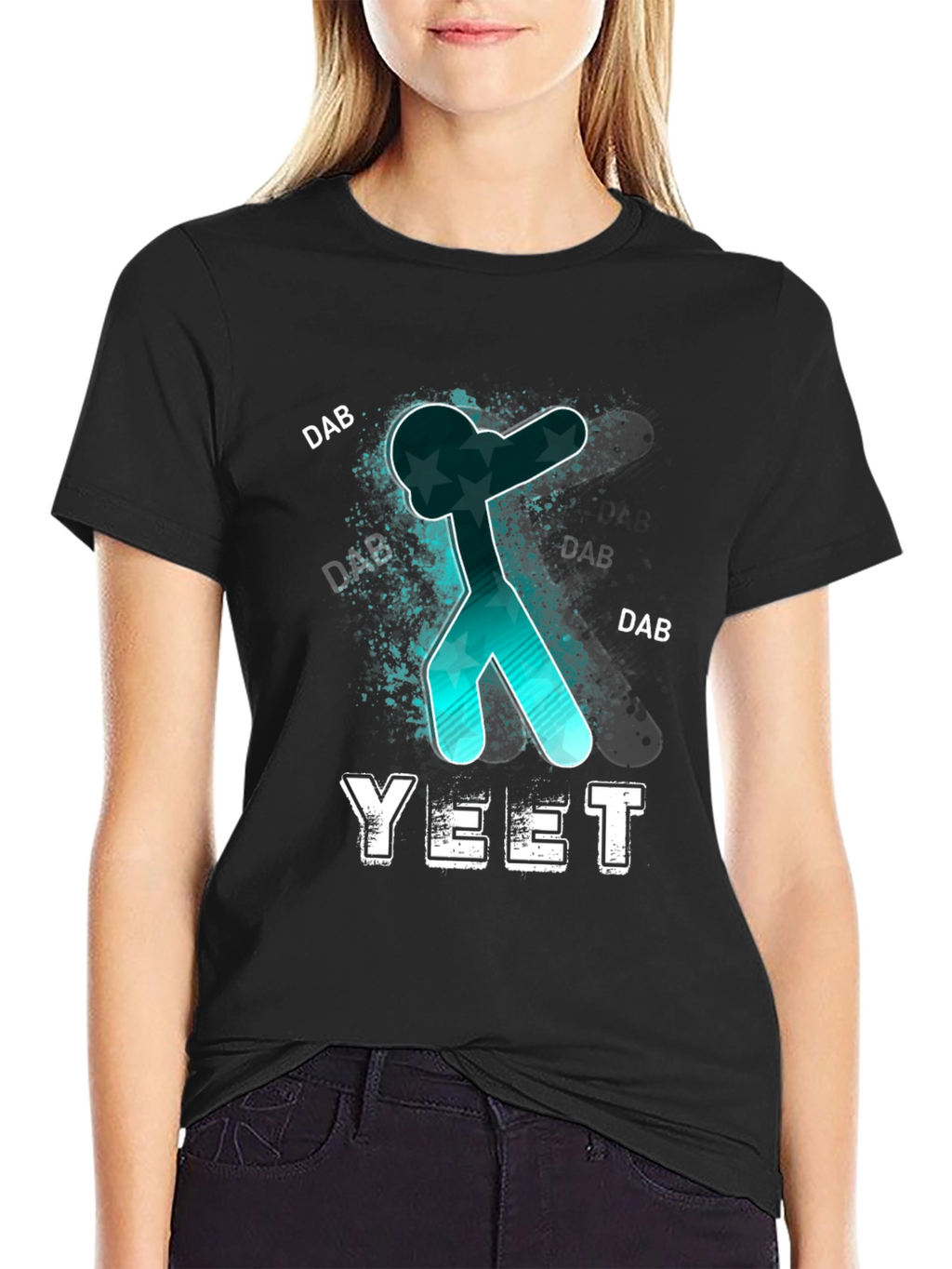 Dab Yeet Graphic Tee - Trendy Slogan T-Shirt