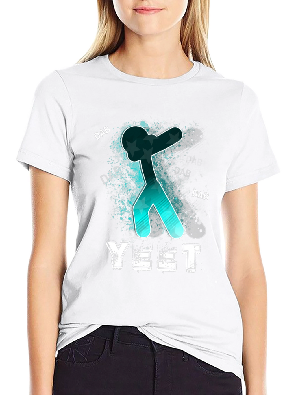 Dab Yeet Graphic Tee - Trendy Slogan T-Shirt