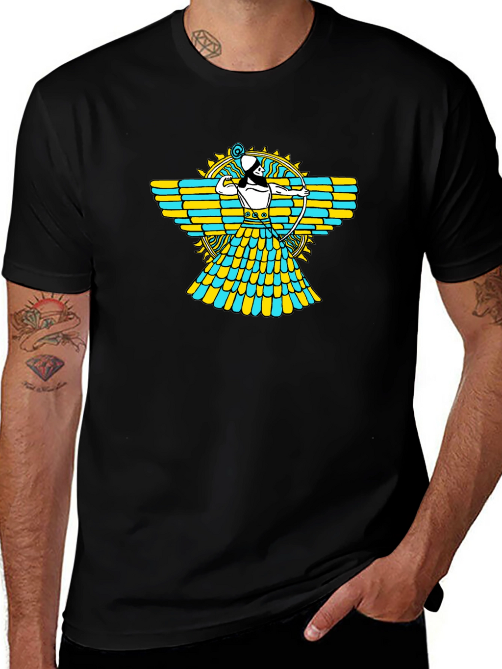 Faravahar Graphic Tee - Black Unisex Shirt