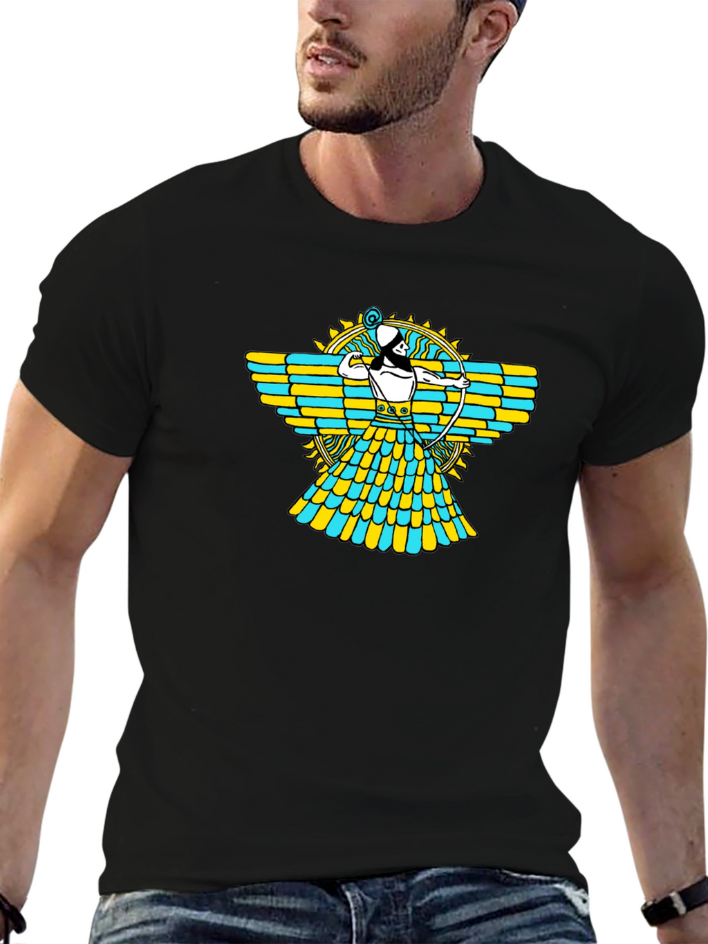 Faravahar Graphic Tee - Black Unisex Shirt