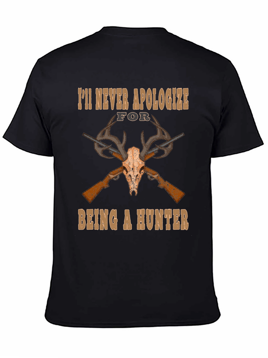 Hunters Pride T-Shirt - Skull & Guns Design