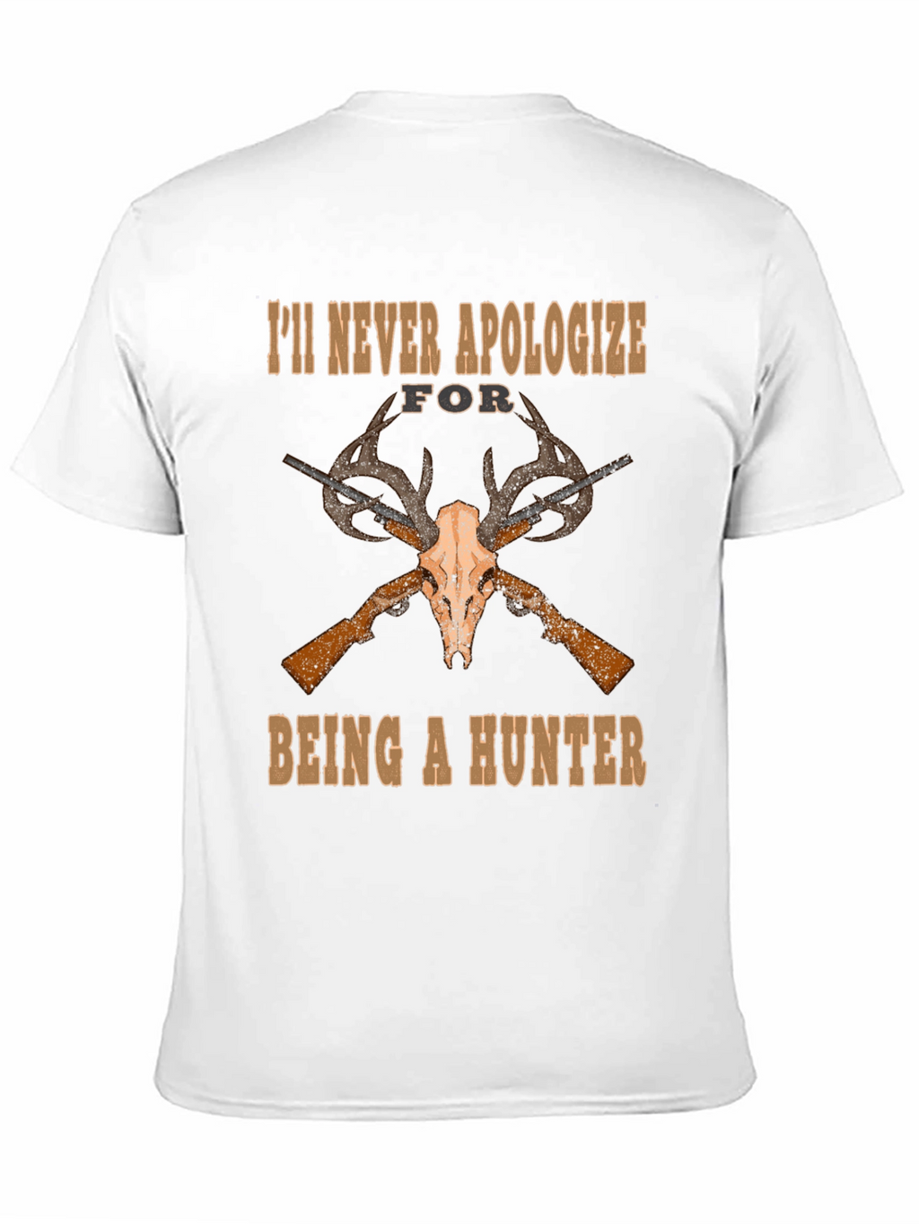 Hunters Pride T-Shirt - Skull & Guns Design