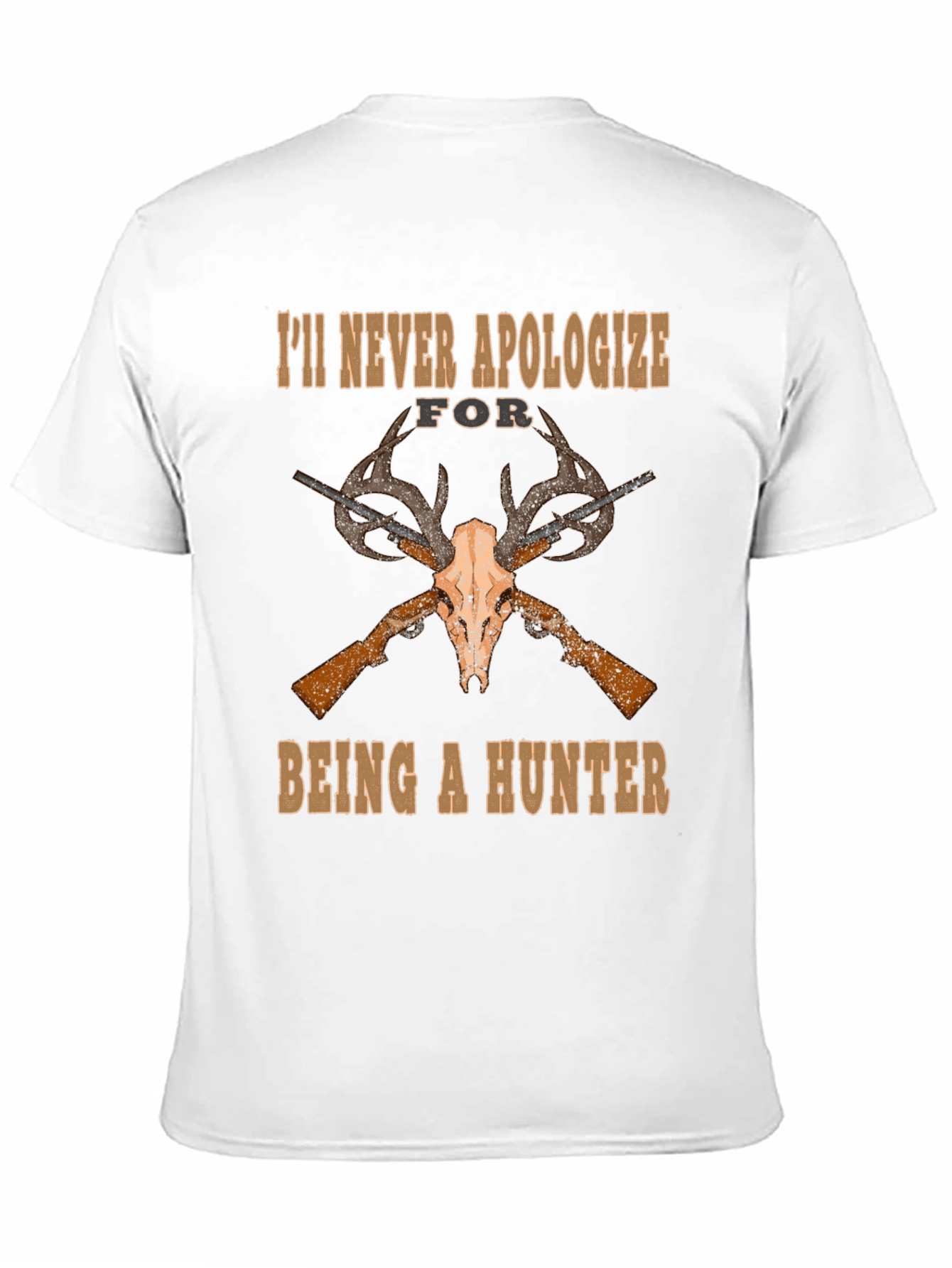 Hunters Pride T-Shirt - Skull & Guns Design