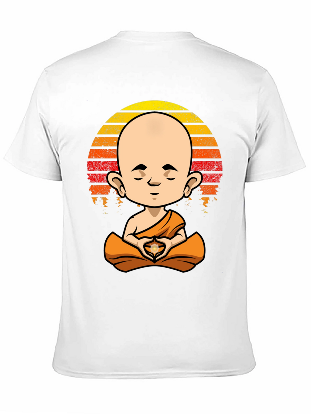 Meditating Monk T-Shirt - Zen Buddha Graphic Tee