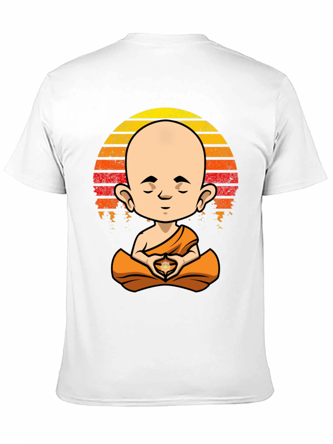 Meditating Monk T-Shirt - Zen Buddha Graphic Tee
