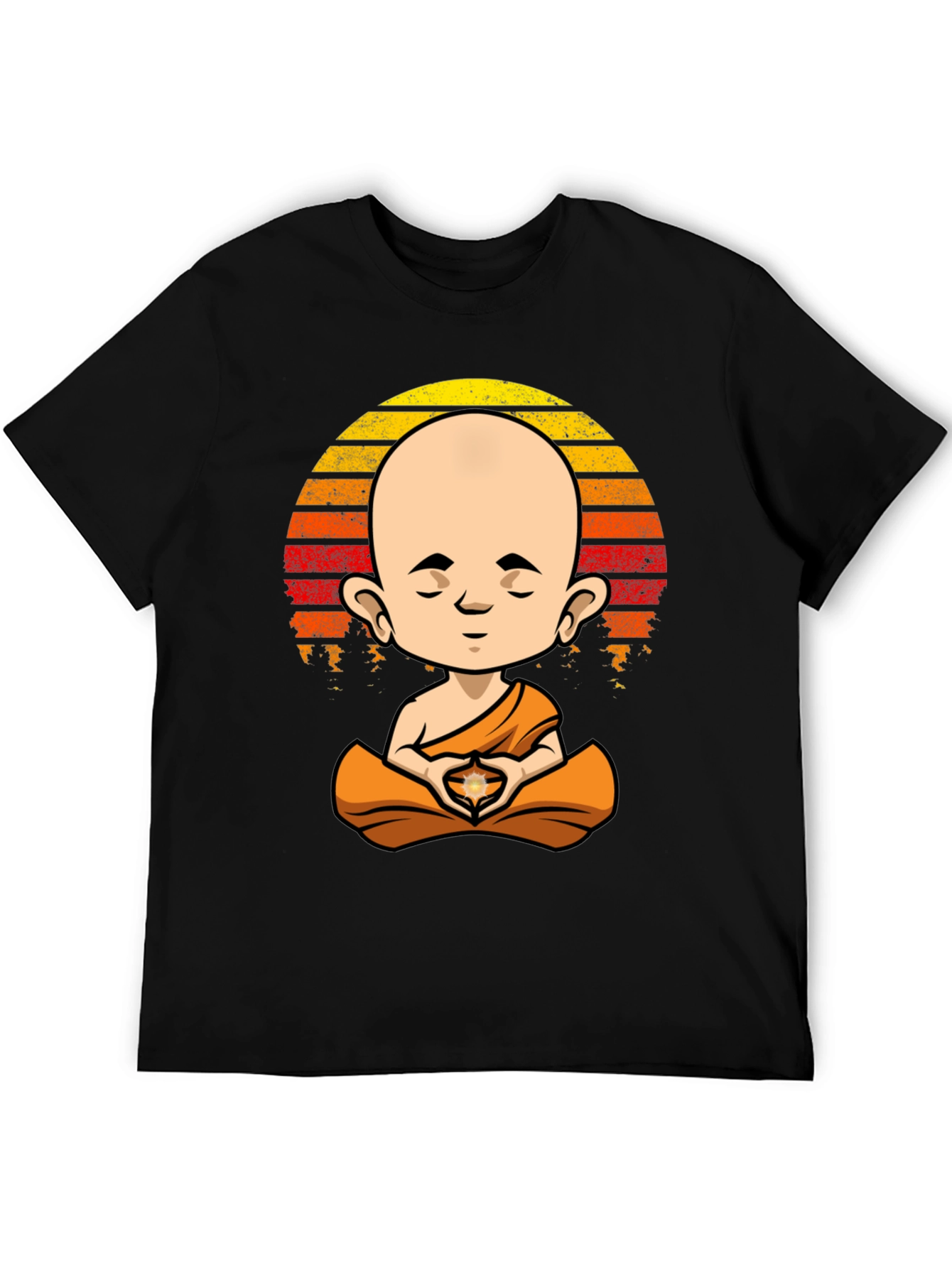 Meditating Monk T-Shirt - Zen Buddha Graphic Tee