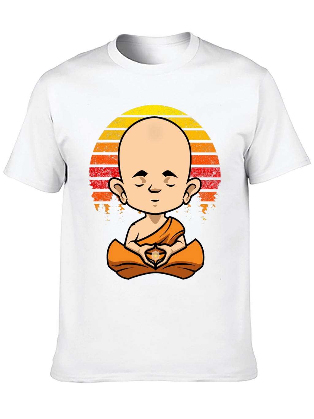 Meditating Monk T-Shirt - Zen Buddha Graphic Tee