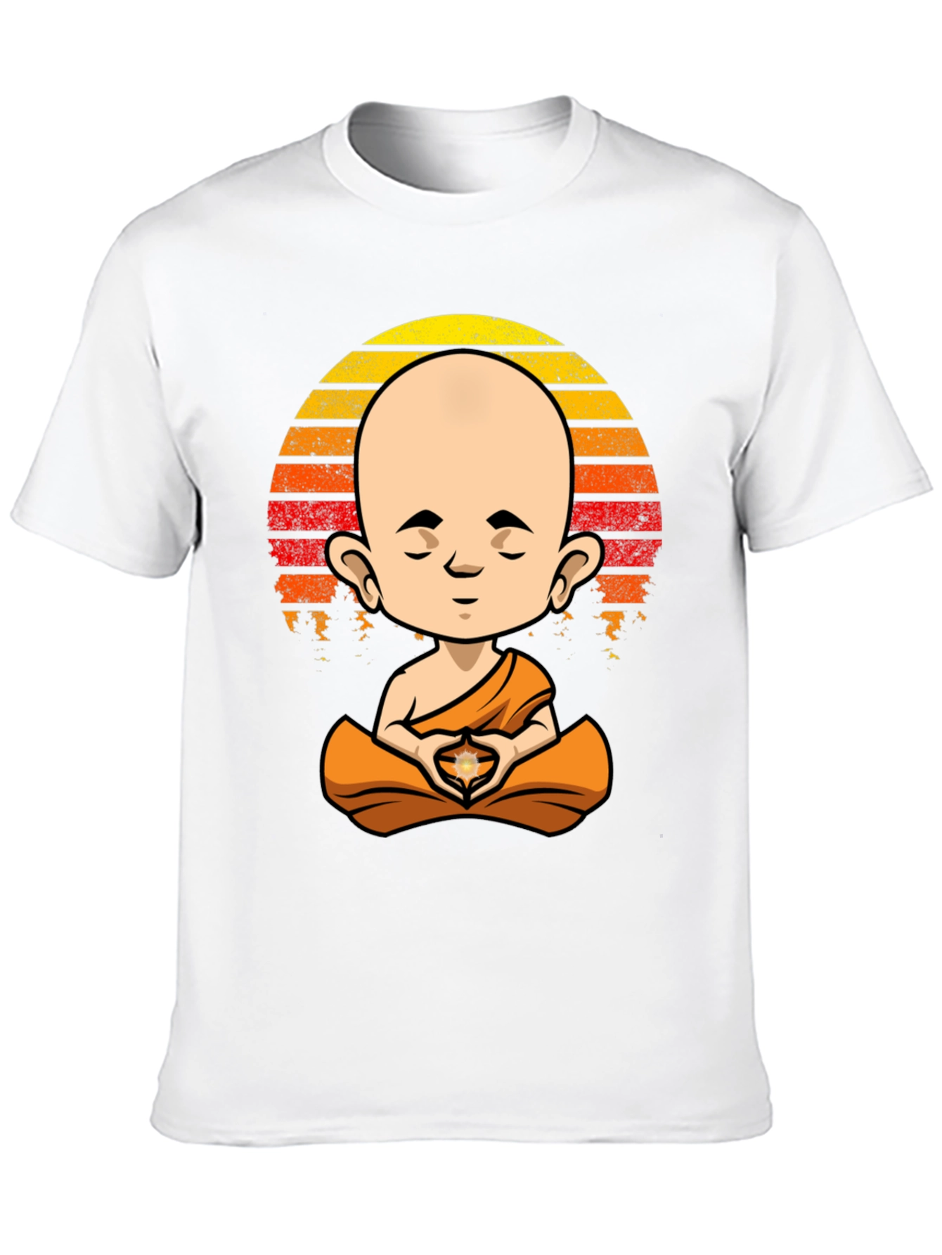 Meditating Monk T-Shirt - Zen Buddha Graphic Tee