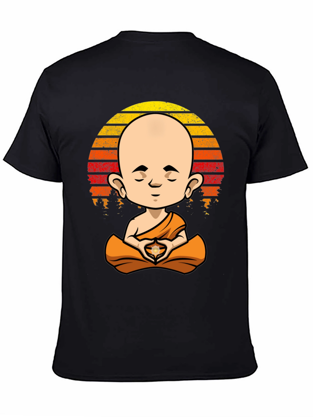 Meditating Monk T-Shirt - Zen Buddha Graphic Tee