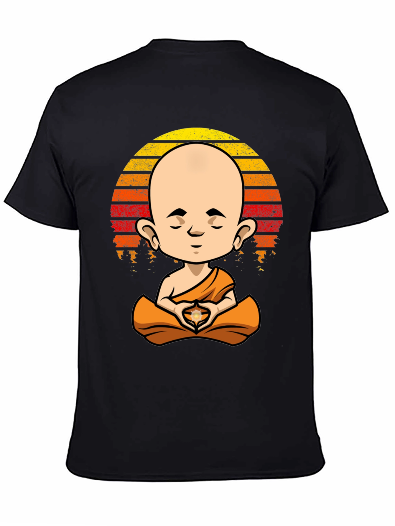 Meditating Monk T-Shirt - Zen Buddha Graphic Tee