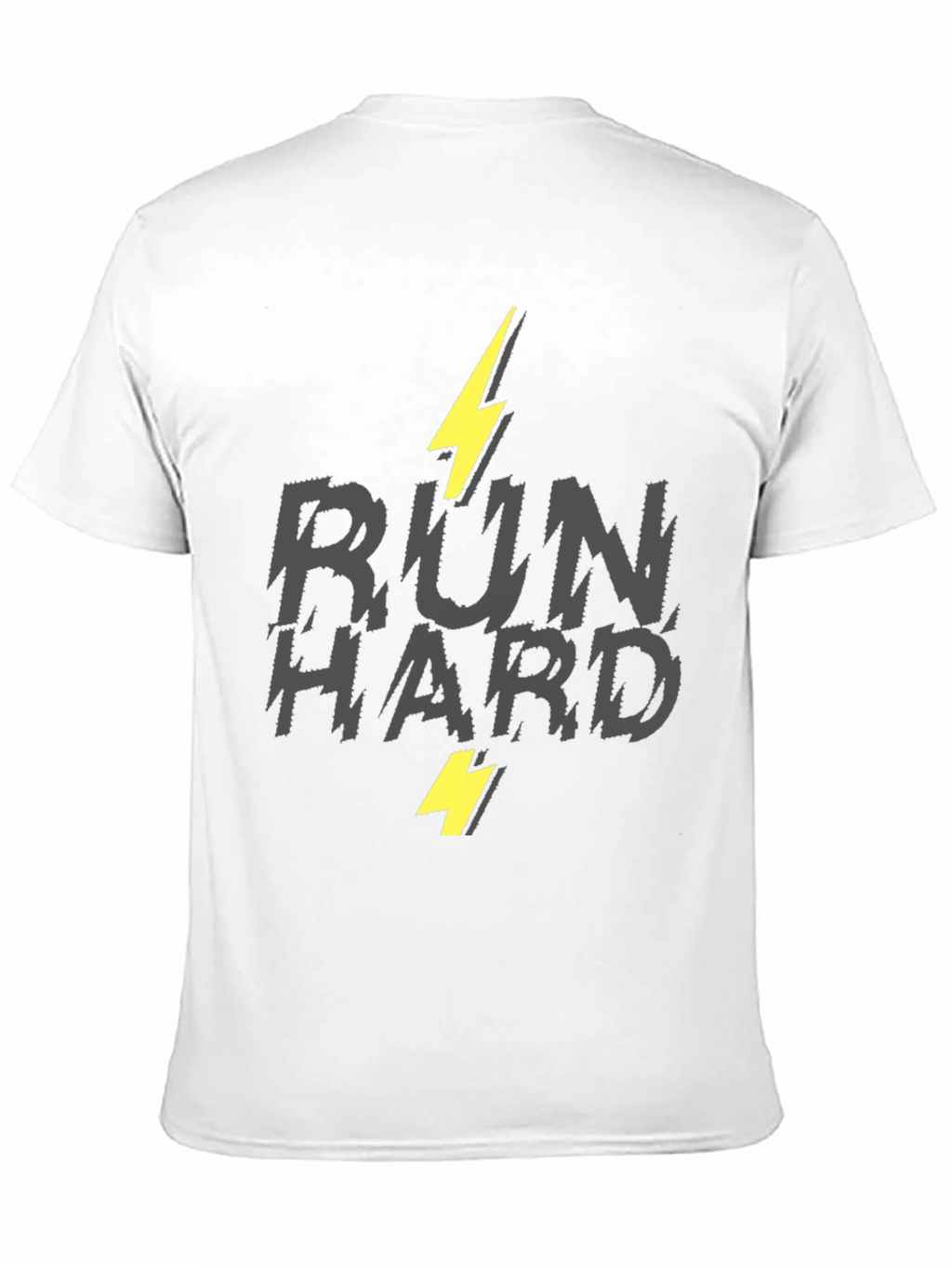 Run Hard Graphic T-Shirt - Lightning Bolt Design