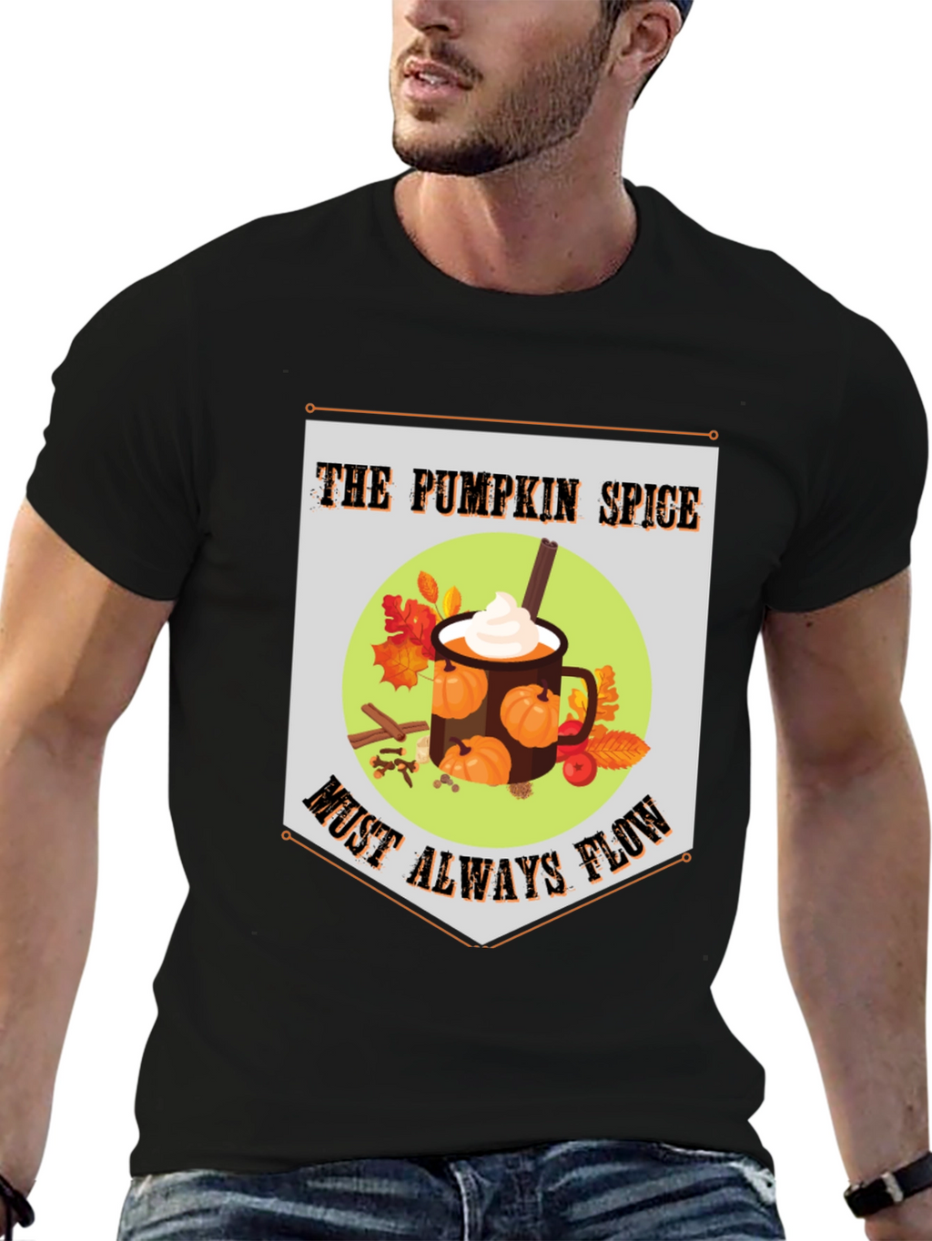 Pumpkin Spice Flow T-Shirt - Autumnal Comfort