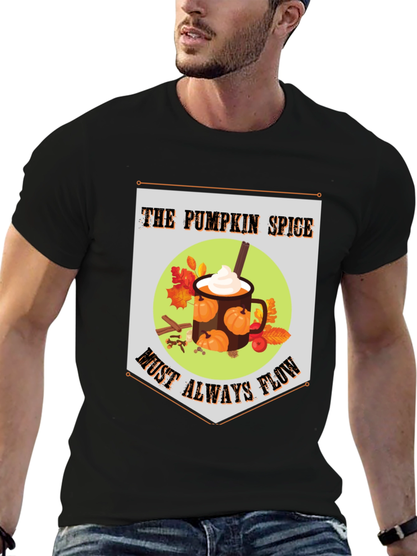 Pumpkin Spice Flow T-Shirt - Autumnal Comfort