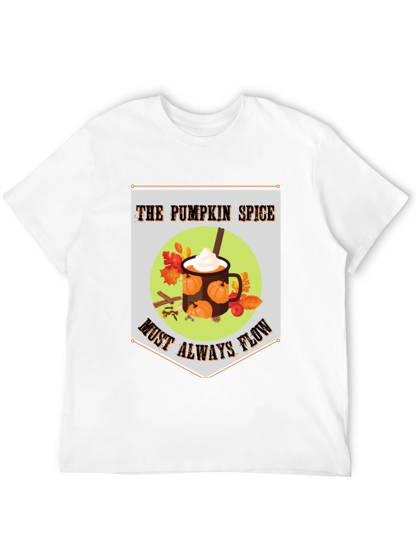 Pumpkin Spice Flow T-Shirt - Autumnal Comfort