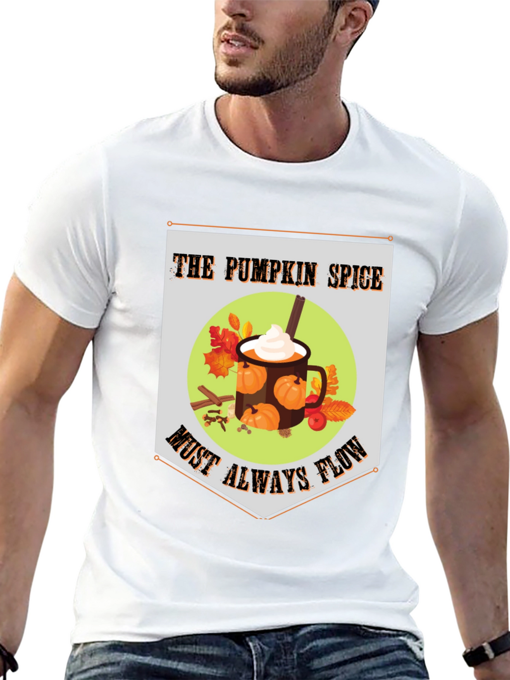 Pumpkin Spice Flow T-Shirt - Autumnal Comfort