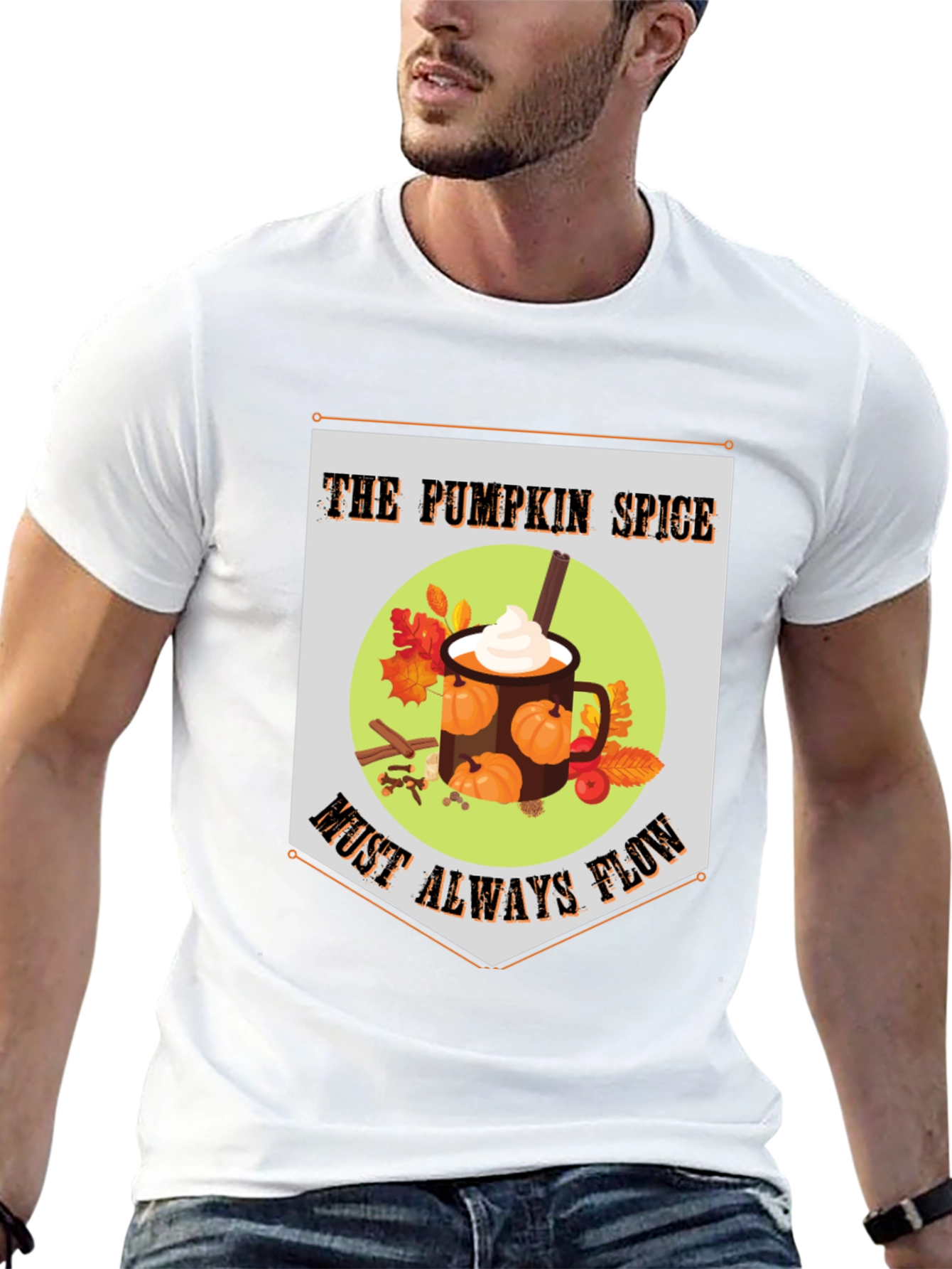 Pumpkin Spice Flow T-Shirt - Autumnal Comfort