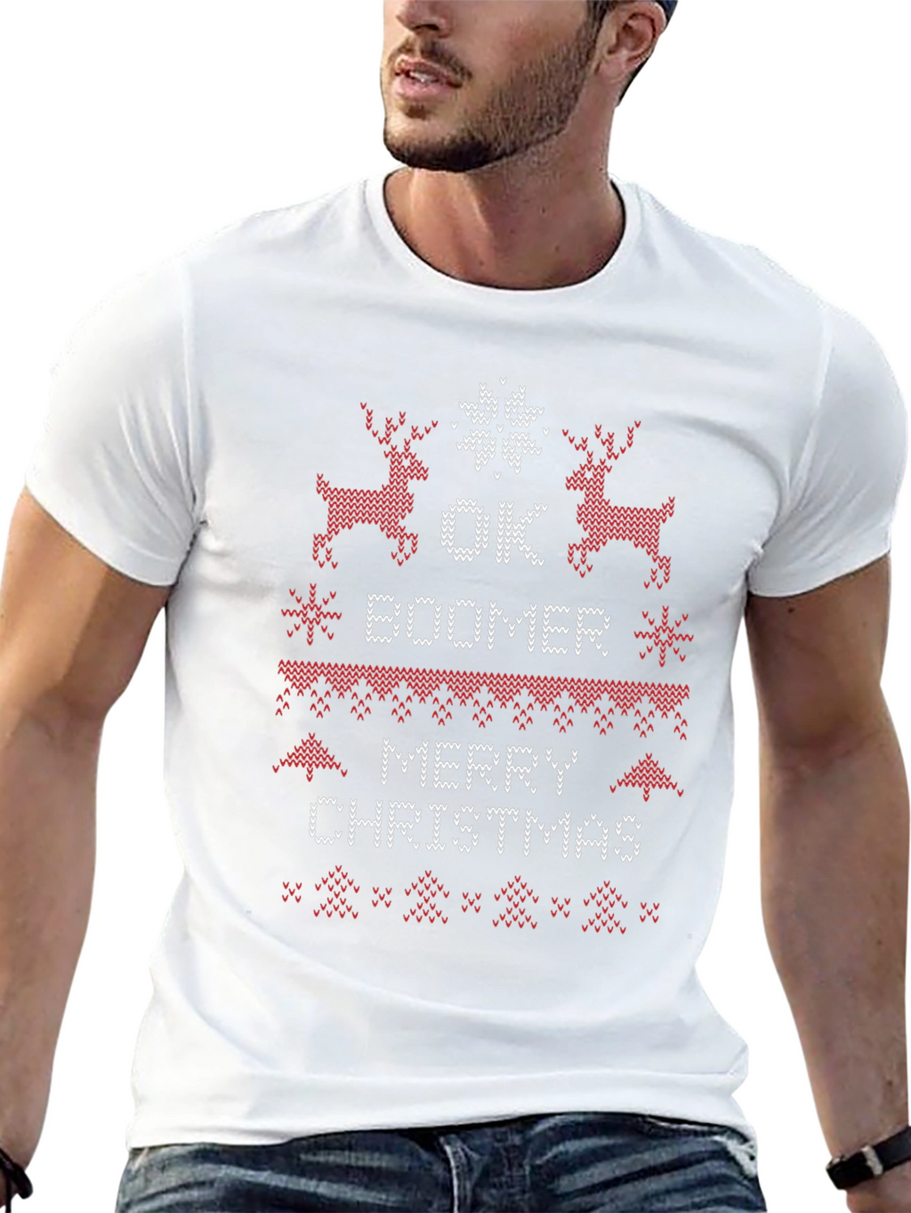 Ok Boomer Merry Christmas Ugly Sweater T-Shirt