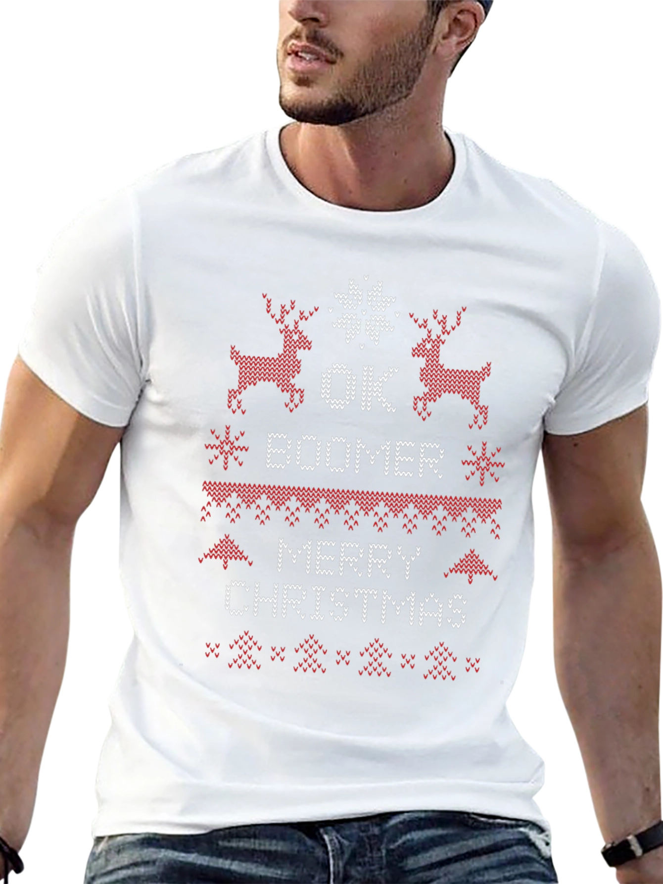 Ok Boomer Merry Christmas Ugly Sweater T-Shirt