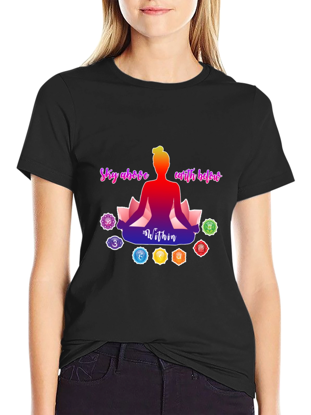 Chakra Meditation T-Shirt - Sky Above Earth Below