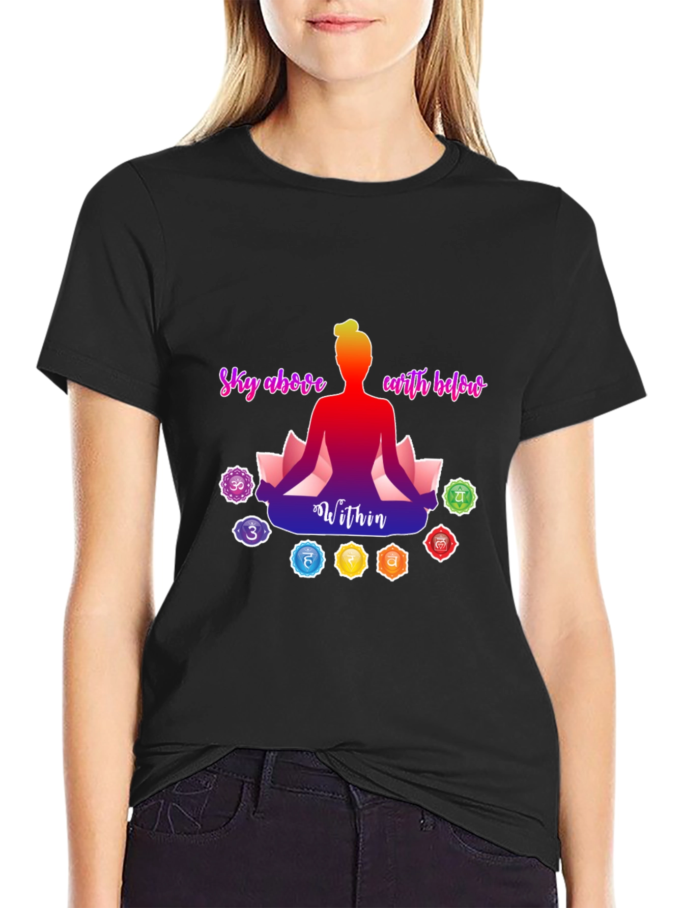 Chakra Meditation T-Shirt - Sky Above Earth Below