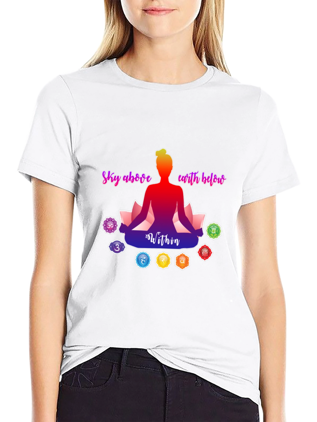 Chakra Meditation T-Shirt - Sky Above Earth Below
