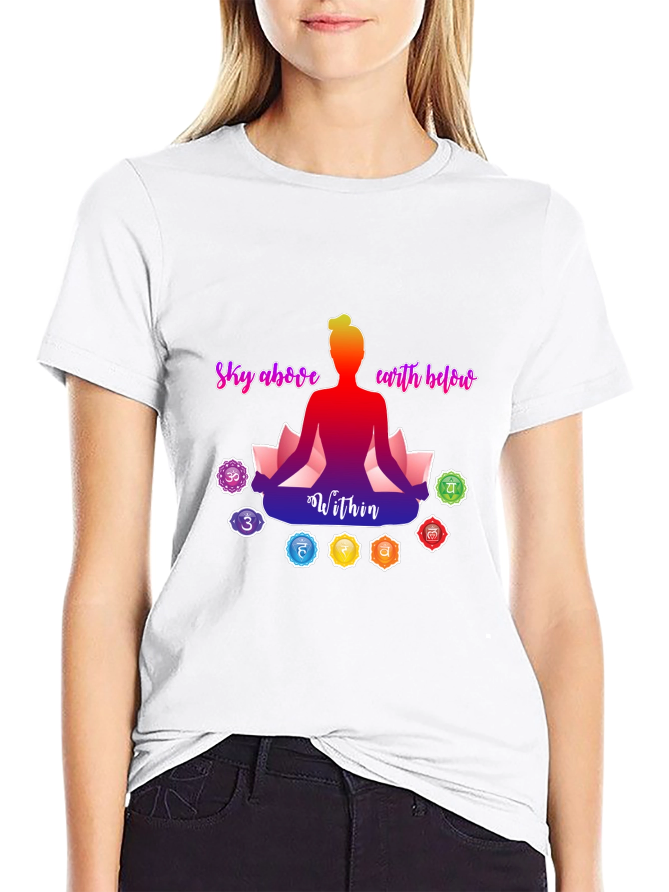 Chakra Meditation T-Shirt - Sky Above Earth Below