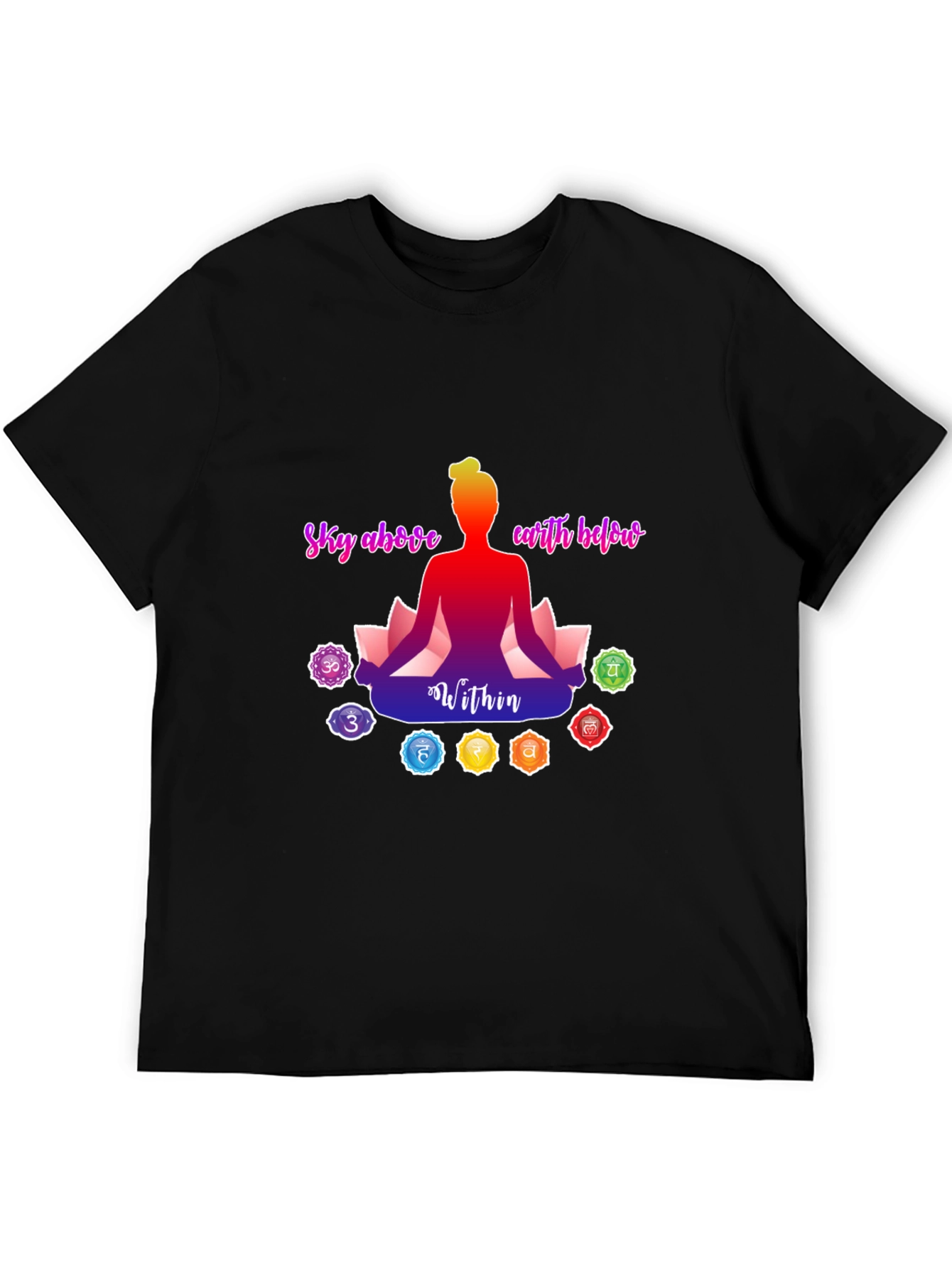 Chakra Meditation T-Shirt - Sky Above Earth Below