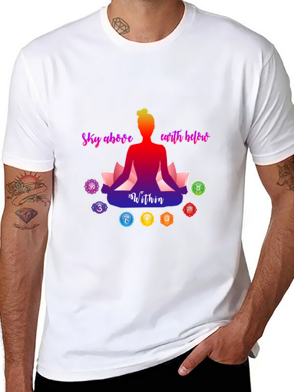 Chakra Meditation T-Shirt - Sky Above Earth Below
