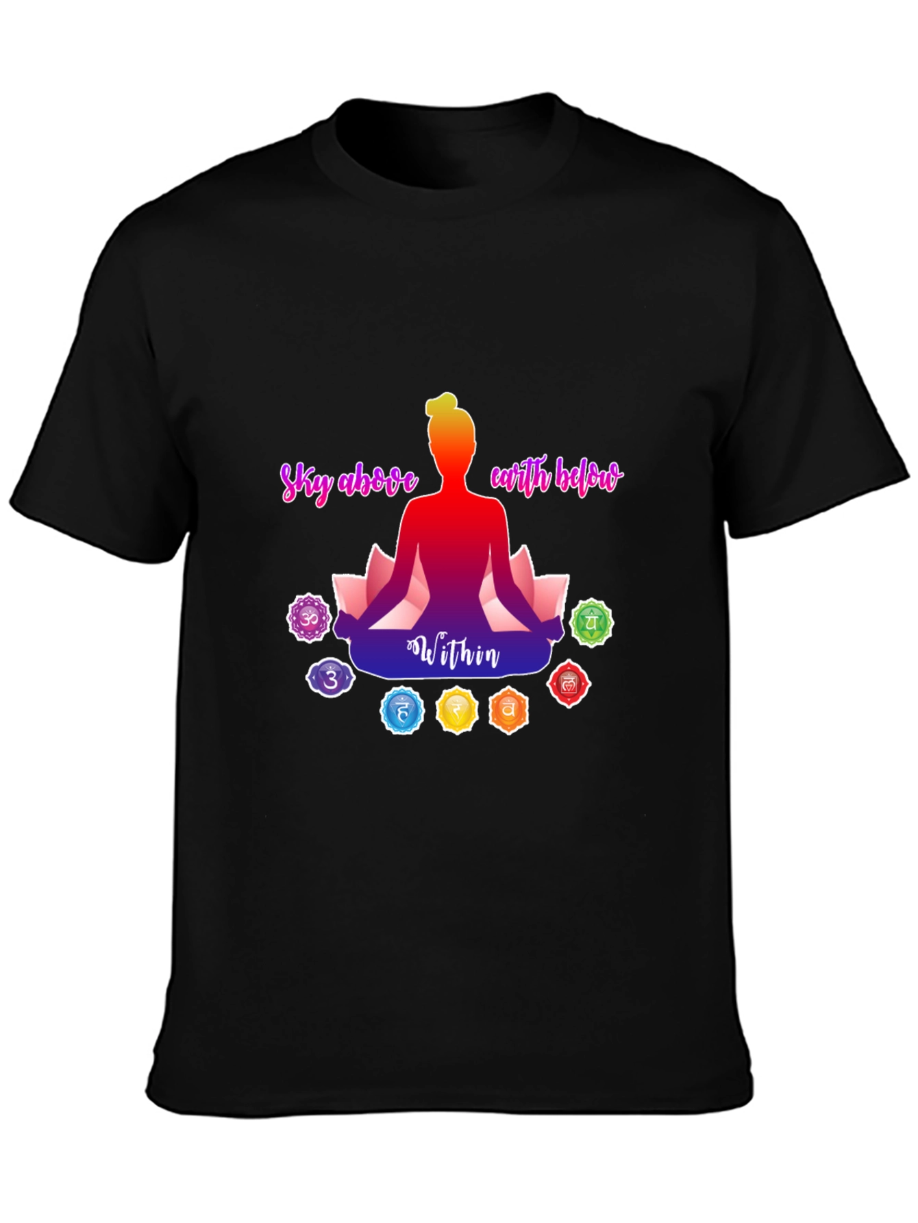 Chakra Meditation T-Shirt - Sky Above Earth Below