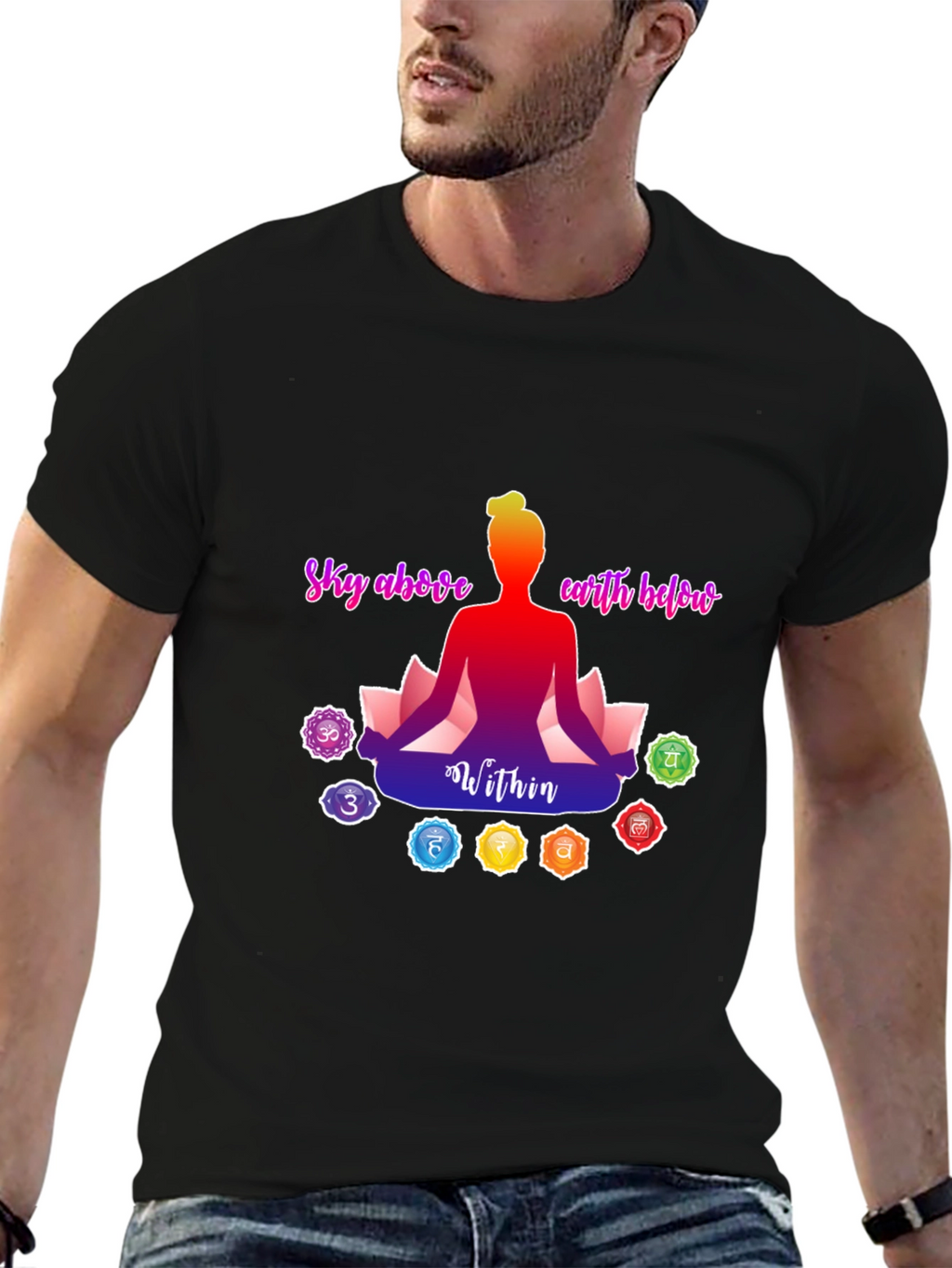 Chakra Meditation T-Shirt - Sky Above Earth Below